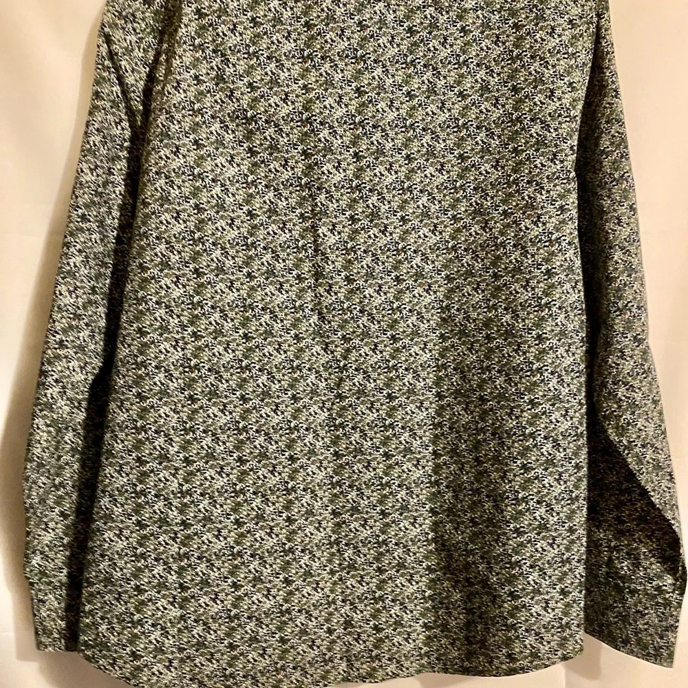 American Rag Men's Floral Button Down Shirt - Green and Black - Picture 4 of 6